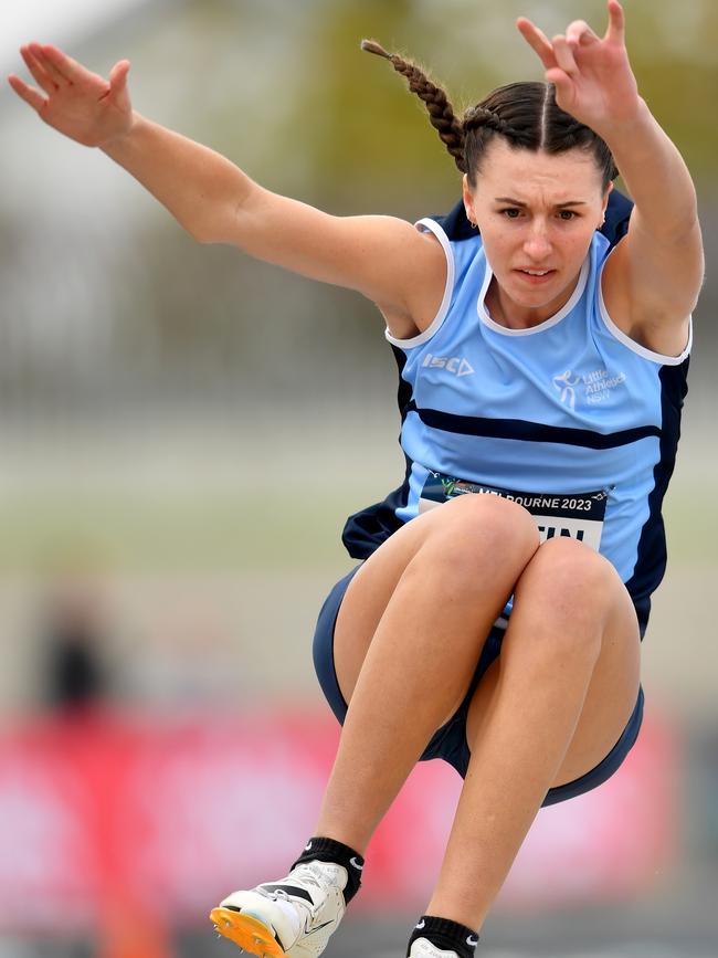 Caitlyn Martin (NSW) competes in the Triple Jump.