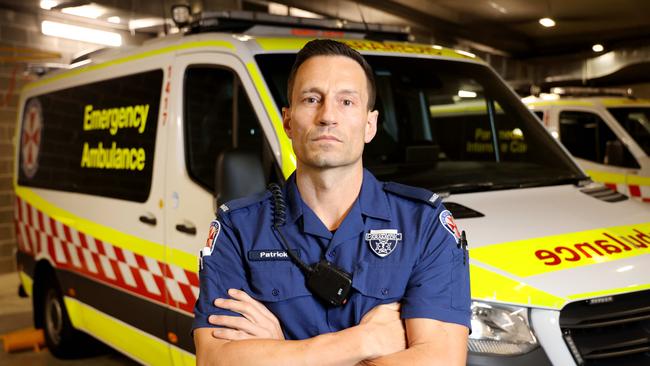 Paramedic Patrick Treweek. His boss says ambulances are for urgent and life-threatening conditions. Picture: Damian Shaw