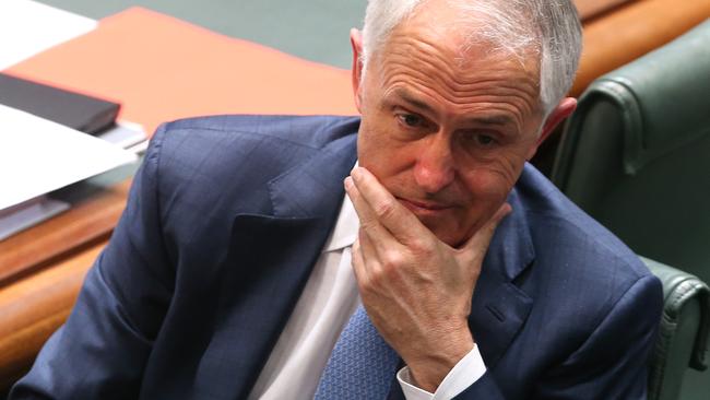 PM Malcolm Turnbull during Question Time in the House of Representatives Chamber, Parliament House in Canberra.