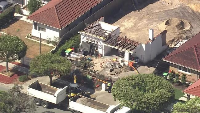 A man has died and another has been hospitalised after a workplace incident on a construction site in a Perth suburb. Picture: ABC