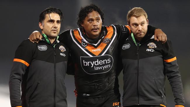 Luciano Leilua has received some good news on the injury front after a scare on Saturday night. Picture: AAP