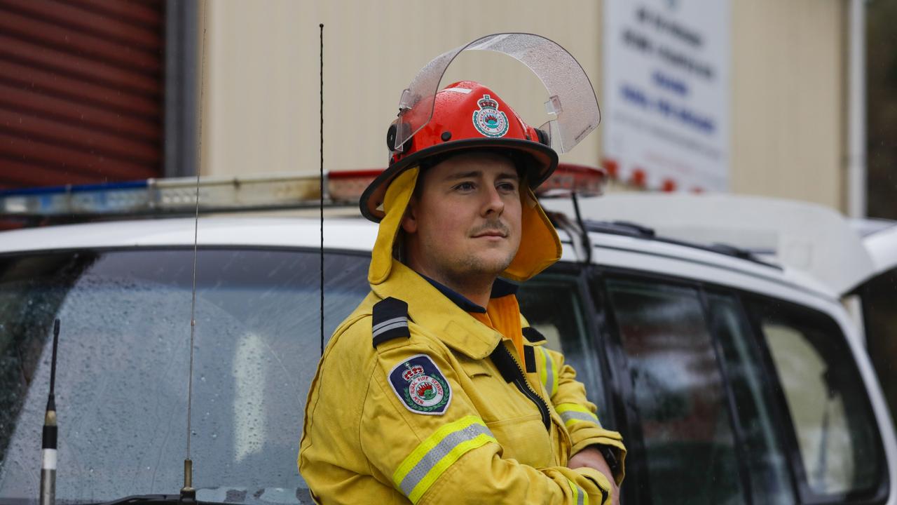 Nathan Barden says he saw chickens running around on fire before rescuing a family. Picture: Sean Davey