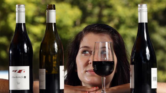 Nikki Turner enjoys wine at Shadowfax Winery in Werribee.