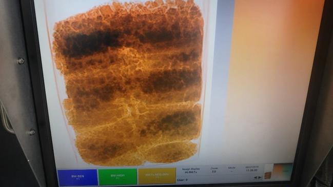 X-ray of MDMA seizure. Picture: Supplied/AFP