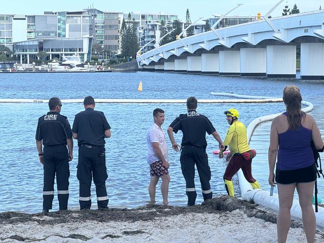 A man is missing while swimming at Paradise Point Parklands on the Gold Coast. Picture: Kathleen Skene