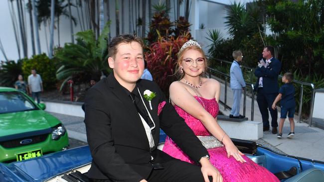 SCHOOL FORMAL 2022. TOWNSVILLE STATE HIGH SCHOOL at the V'ille. Ryleigh Hobbs-Smith and Chloe Nielsen. Picture: Evan Morgan