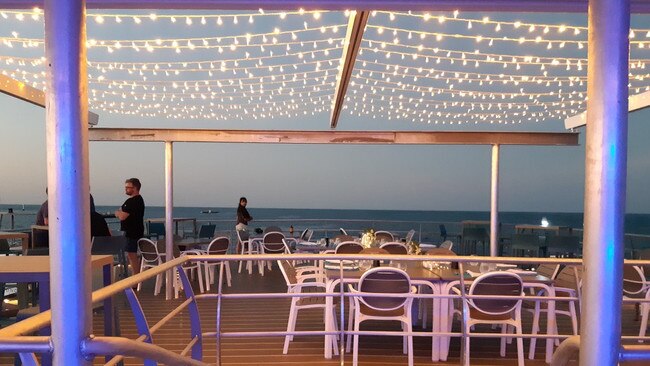 The main dining area on the Reefsuite pontoon.