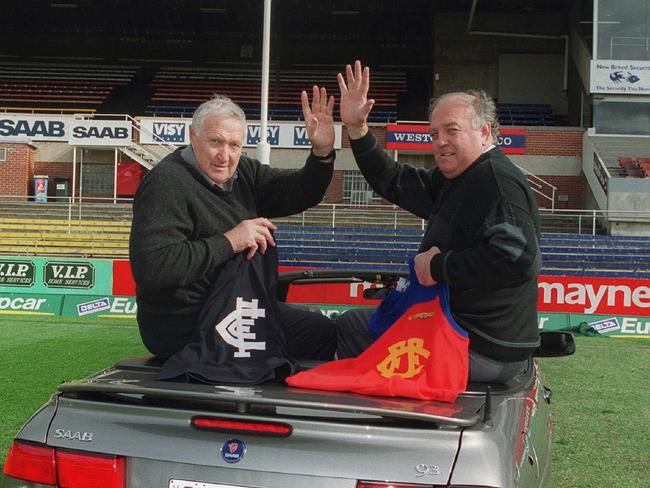 Carlton great John Nicholls and Brown in 2001.