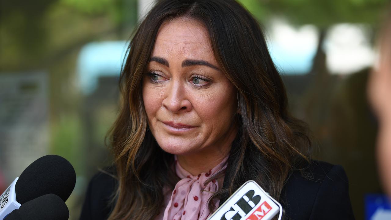 Michelle Bridges pictured leaving Waverley Court on February 18, 2020. Picture: AAP Image/Joel Carrett