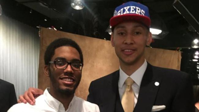 New Aussie NBA recruit Ben Simmons (right) with cousin Zachary.