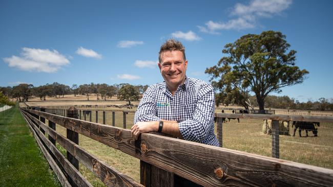 SThomas Foods chief executive Darren Thomas at his property in the Adelaide Hills. Picture: Brad Fleet