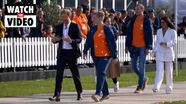 Meghan Markle and Prince Harry arrive at the reception of the Invictus Games