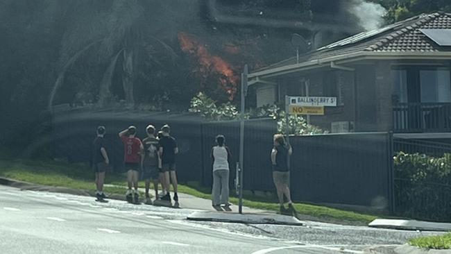 An abandoned home has caught fire in Everton Park. Pic: Maddy Robinson