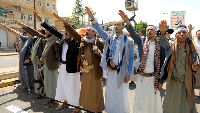 Supporters of Yemen's Shiite Huthis. Picture: AFP