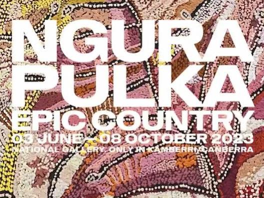 An LinkedIn advertisement for the Ngura Pulka, Epic Country Exhibition, opening June 3 at the National Gallery. Source: LinkedIn