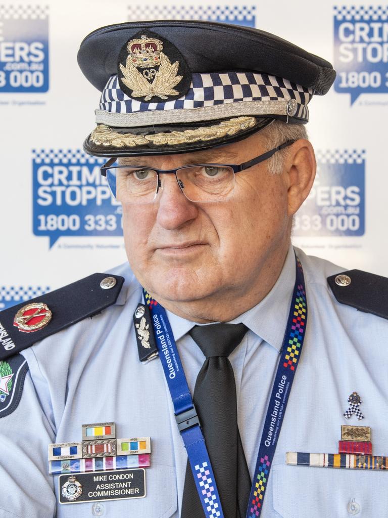 Assistant Commissioner Mike Condon urged residents to lock up. Picture: Nev Madsen.