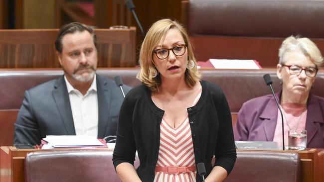 Senator Larissa Waters said Australians deserved greater transparency around political donations. Picture: NCA NewsWire / Martin Ollman