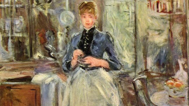 Painting by Berthe Morisot 1875; wikimedia commons; Public Domain Generic pic of apron to be used with Elaine Reeves column for Taste pages for Mercury