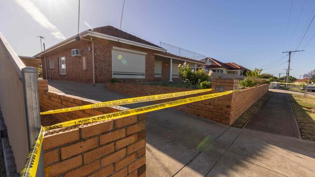 Police have established a crime scene at the Findon home. Picture: Ben Clark