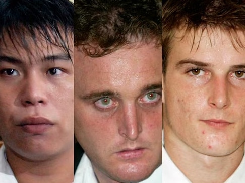 Bali Nine members Scott Rush, Matthew Norman, Si-Yi Chen, Martin Stephens, and Michael Czugaj . Picture: Supplied