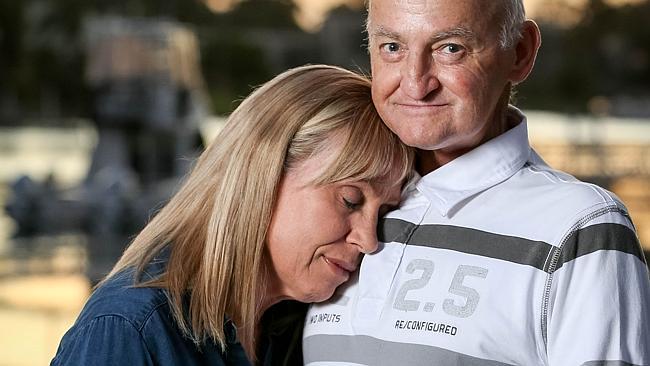 Cancer sufferer Ken Dugdale with his wife Natalie Dugdale in Port Macquarie