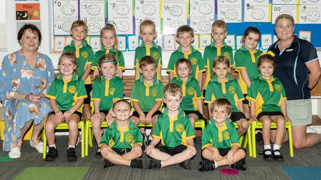 Proserpine State School Prep PML Back row: Kora, Gracie, Bonnie, Maxie, Eli, Elena Middle row: Blaire, Milla, Liam, Kayley, Xander, Charlotte Front row: Hudson, Abell, Cooper Teacher: Mrs Dobe, Teacher Aide: Mrs Lisa Horsford Picture: Michaela Harlow.