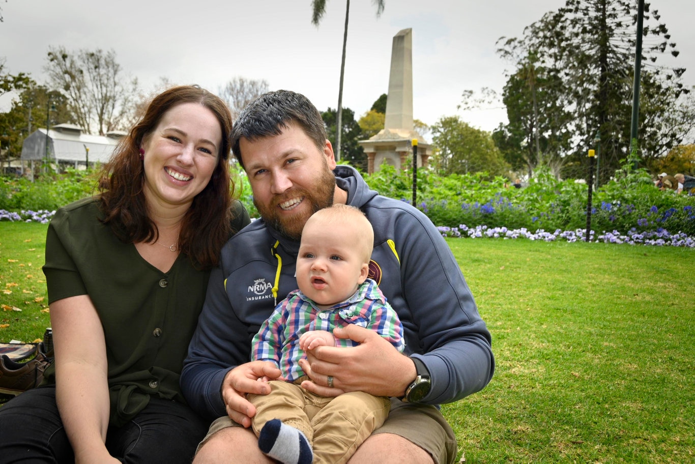 Father's Day Toowoomba. Brent, Nikhita, and Theodore Gaffney