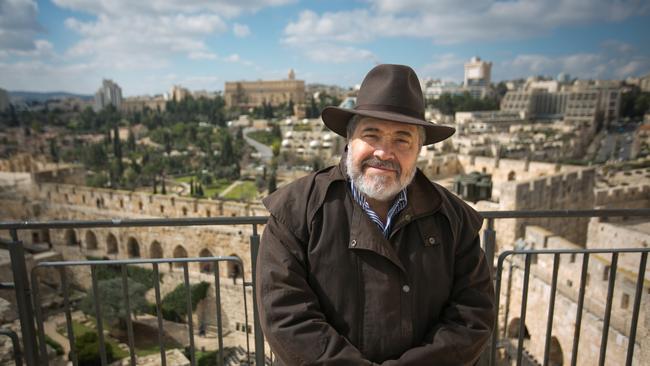 Entrepreneur Jon Medved in the Old City, Jerusalem, wearing his Akubra and Driza-Bone. Picture: Marc Israel Sellem