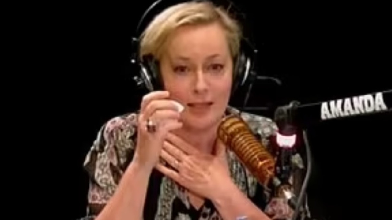 Amanda Keller became emotional live on-air as she gave an update on her husband's health. Picture supplied.