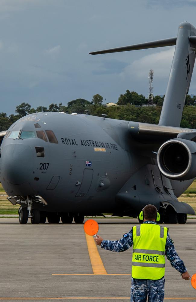 A Royal Australian Air Force C-17.