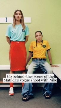 Go behind-the-scene of the Matilda's Vogue shoot with Nike