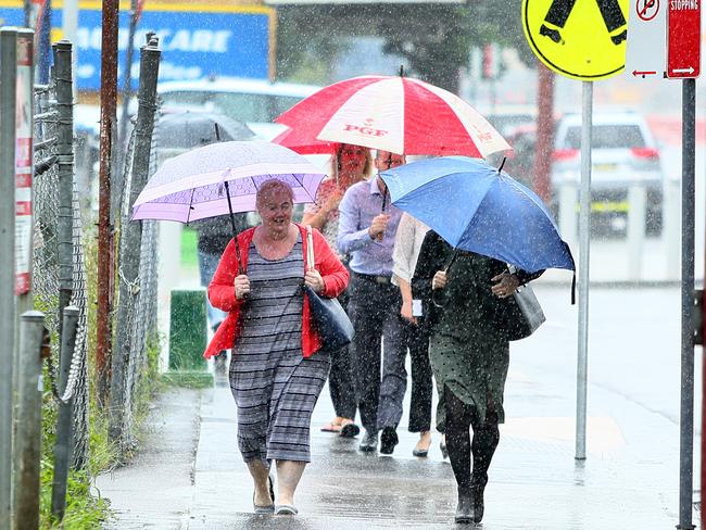 Pedestrians could be in for more wet weather over summer. Picture: Peter Clark