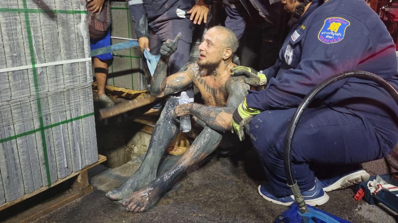 Tourist Johnathan Vaimaona recovers after wandering around underground for hours. Picture: Newsflare