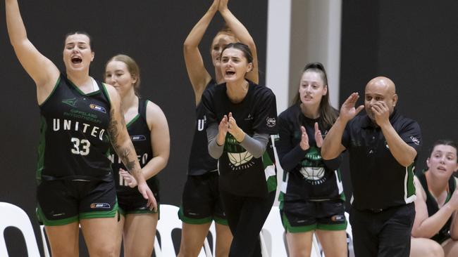 Gippsland United remain undefeated at the top of the ladder. Photo: Basketball Victoria.