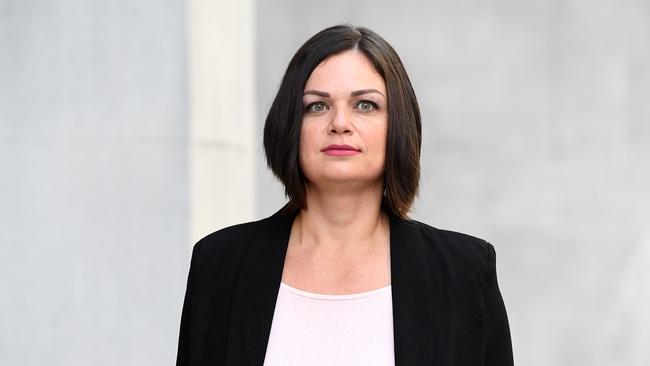 Former Gold Coast mayoral candidate Penny Toland leaves the District Court in Brisbane on Monday. Picture: AAP