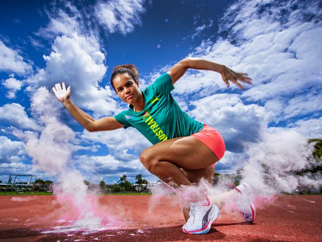 ** WEEKEND PAPERS *** Australia's fastest ever female 100m track sprinter, Queenslander Torrie Lewis, 19.Picture: Nigel Hallett