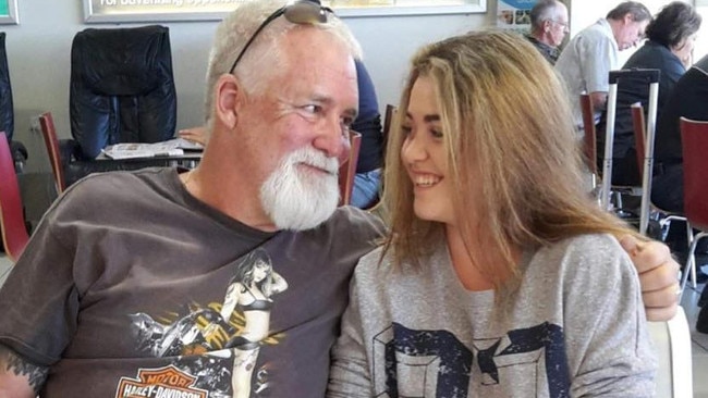 Hannah Atherton, 19, was the pillion passenger on her 60-year-old father Alan Atherton’s Harley Davidson as part of a birthday ride when tragedy struck about 10.25am on Monday April 18. Picture: Facebook