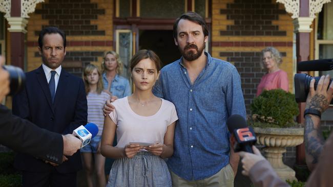 Jenna Coleman as Joanna Lindsay and Ewen Leslie as Alistair Robertson in The Cry. Picture: Supplied