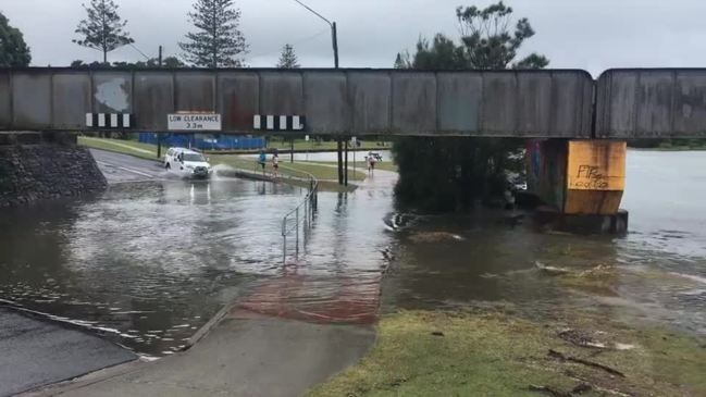 Flooded street at Coffs Harbour