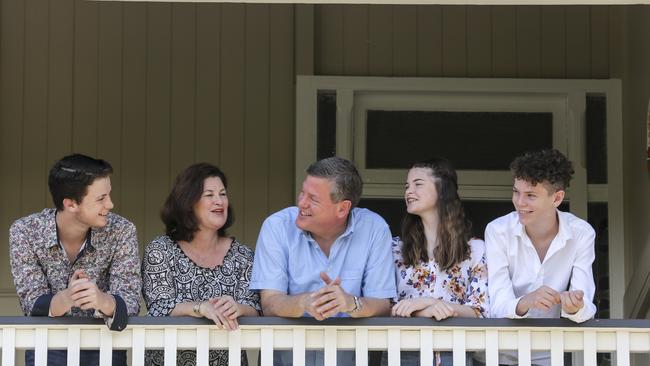 Tim Nicholls (centre) with his wife May and children Jeremy, Kate and Duncan. Picture: Russell Shakespeare