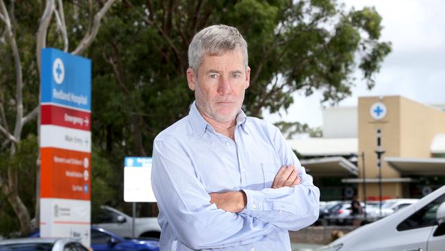 Redland Hospital emergency physician Dr Michael Cameron last month took the extraordinary step of blowing the whistle on bed shortages and patient safety concerns. Picture: AAP/Steve Pohlner