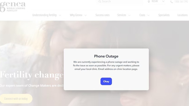 Australian fertility clinic Genea is investigating a cyber incident after confirming an unauthorised third party accessed company data on its patient management systems. Picture: Supplied