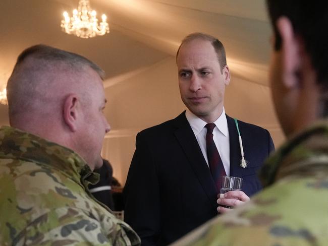 Prince William talks to troops from the 5th Royal Australian Regiment (5RAR). Picture: Getty Images