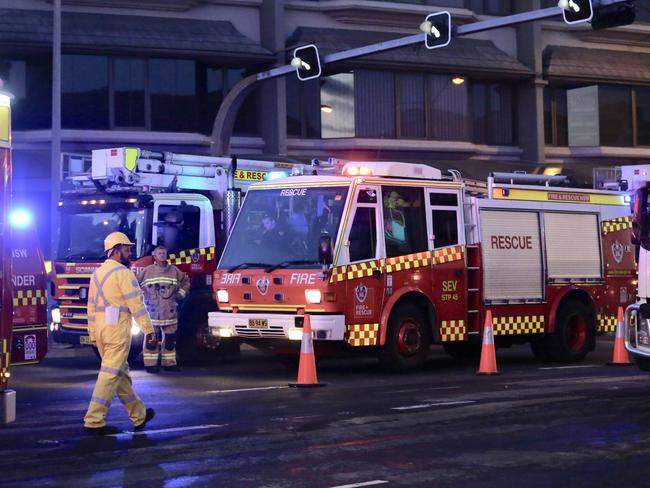 Roads were closed off as emergency services worked.