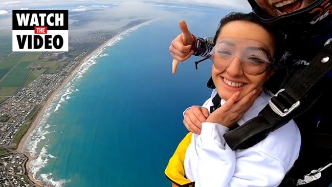 Skydiving over Basham Beach