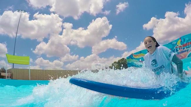 Catching a wave at the Wet ‘n’ Wild wave pool