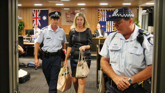 It is not the first time Cr Nicole Johnston has been ejected from City Hall by police. She is pictured here receiving the same treatment on March 29, 2011.