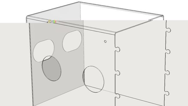 A diagram of a proposed Covid box.