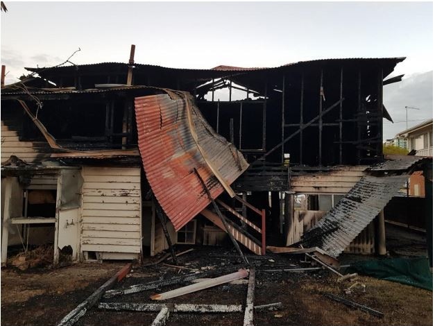 An inspection report of the property by CMT Engineers following the fire also noted the house has been caught in a fire at the rear of the building. Source: CMT Engineers