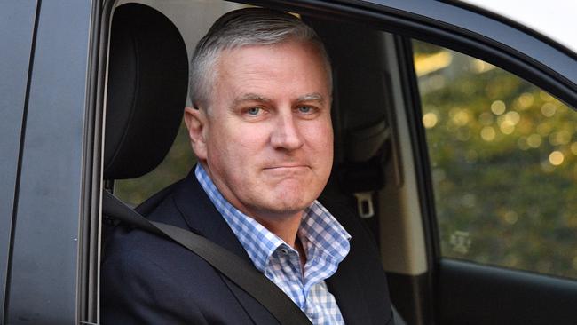 Deputy PM Michael McCormack drives into Parliament House. Picture: AAP